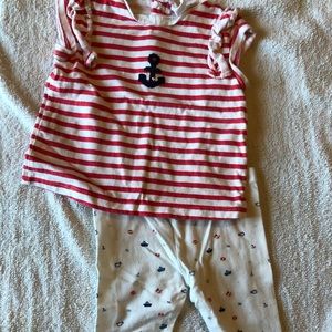 Nautical baby girl outfit